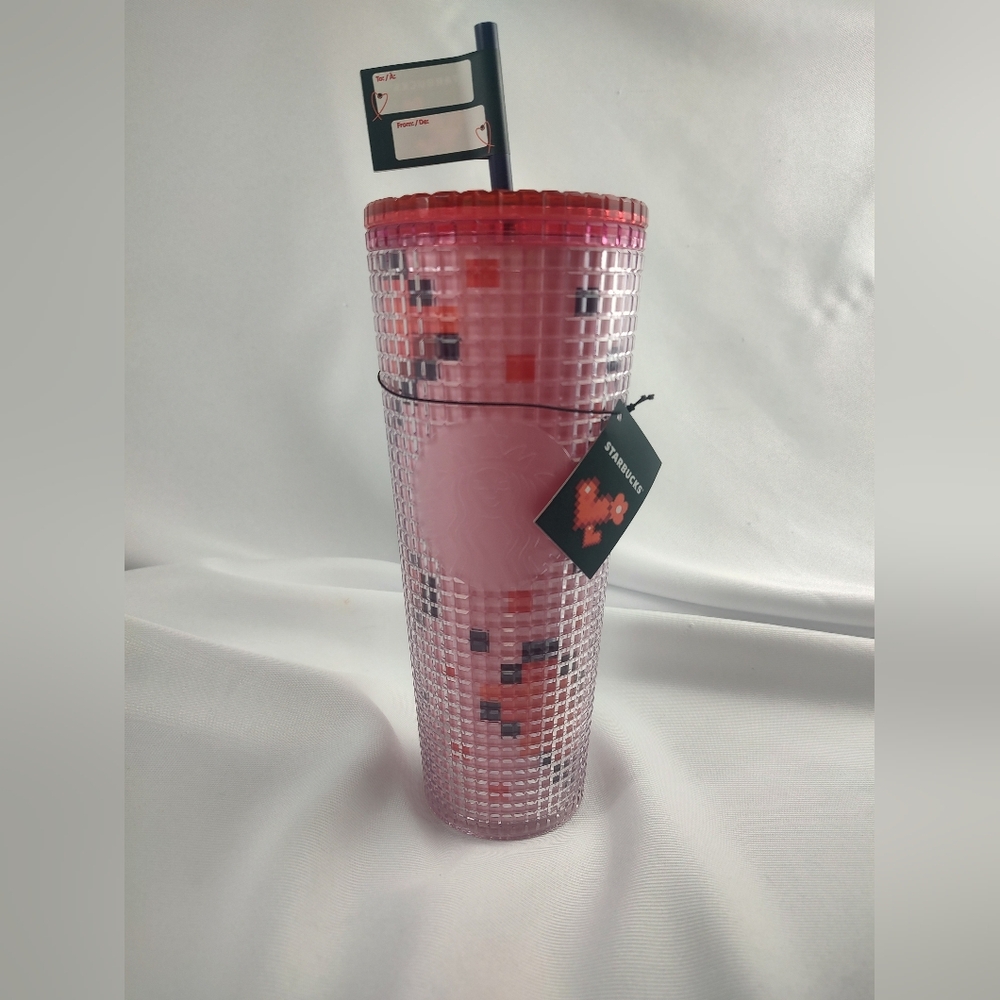 Holiday Starbucks Red and Pink Textured Tumbler DD1-2531